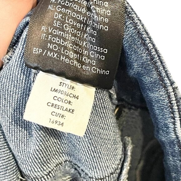 LIVERPOOL Pull-On Roll Cuff Blue Stretchy Jean Shorts The Short Size 6/28 - Picture 8 of 8